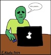 Cartoon: Wie primitiv... (small) by Stiftewürger tagged alien,laptop,technologie,elektronik,primitiv