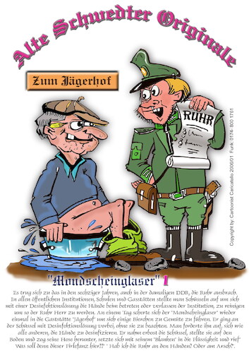 Cartoon: Alte Schwedter Originale III (medium) by Cartoon_EGON tagged stadtoriginale