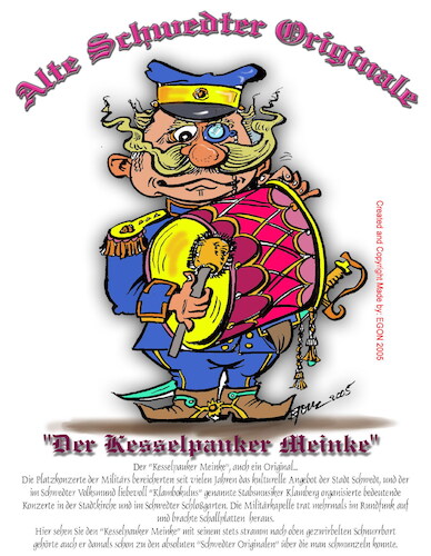 Cartoon: Alte Schwedter Originale III (medium) by Cartoon_EGON tagged stadtoriginale