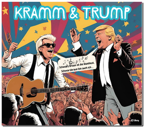 Cartoon: Duo Fatale (medium) by A Human tagged heino,kramm,donald,trump,volksmusik,schwarzbraun,haselnuss,usa,wahlen,deutschland,österreich,sänger,politiker,düsseldorfer,kitzbühel,instagram,heino,kramm,donald,trump,volksmusik,schwarzbraun,haselnuss,usa,wahlen,deutschland,österreich,sänger,politiker,düsseldorfer,kitzbühel,instagram