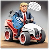 Cartoon: A Tesla for a President (small) by A Human tagged trump tesla musk shares aktie präsident president europa europe elektrofahrzeuge bilanz verkaufszahlen wallstreet nasdaq