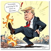Cartoon: Aufwärmtraining (small) by A Human tagged merz,trump,usa,ukraine,zölle,nahost,cdu,washington,president,kanzler,tariffs