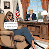 Cartoon: Kiss my Arse I (small) by A Human tagged usa,trump,arse,kiss,arsch,zollpolitik,zoll,zölle,präsident,president,donald,handelskrieg,preise,inflation,spenden,tariffs,trade,war,fundraising,deal
