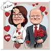 Cartoon: Oh Love (small) by A Human tagged spd,deutschland,wahlen,bundestagswahl,demoskopie,merz,cdu,kanzler,bundeskanzler,sonntagsfrage