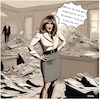 Cartoon: Penfriends (small) by A Human tagged trump,office,melania,ballroom,whitehouse,washington,bulldozer,bulldozers,east,wing,white,house,president,history,historian,america,usa,american,republican,republicans,rubble,first,lady,ladies,women,woman,movement,letter,letters,putin,flotus