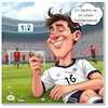 Cartoon: Zu früh gedöst (small) by A Human tagged fußball,nationalmannschaft,dfb,deutschland,portugal,niederlage,titel,soccer,ronaldo