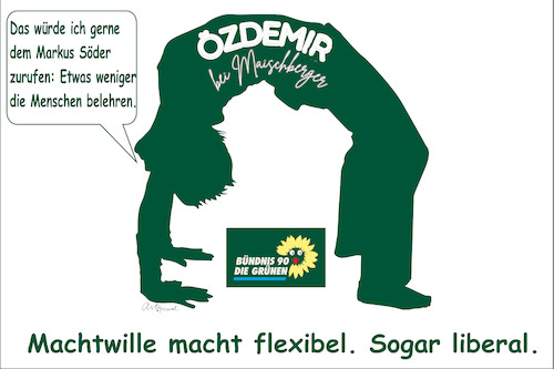 Cartoon: FLEXITARIER (medium) by ArtyFicial tagged özdemir,grüne,maischberger,tv,liberal