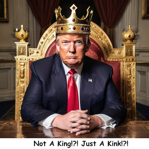 Cartoon: Just in case he is in (medium) by ArtyFicial tagged trump,king,kink,epstein,in