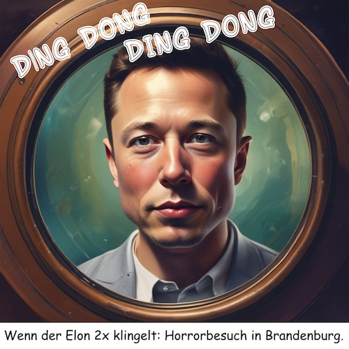 Cartoon: Krankenbesuch von Elon Musk (medium) by ArtyFicial tagged krank,arbeitnehmer,krankenbesuch,brandenburg,grünheide,tesla,elon,musk