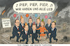 Cartoon: Brückenbau in Würzburg (small) by ArtyFicial tagged würzburg,brückenbau,brücken,bauen,vertrauen,schaffenklausurtagung,fraktionen,bundestag,cdu,csu,spd,spitzen,spahn,miersch,hoffmann,zwischenmenschlichkeit