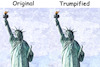 Cartoon: Trumpification of US Nation (small) by ArtyFicial tagged trump,trumpfication,freiheitsstatue,statue,of,liberty,usa