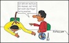 Cartoon: Messer leihen... (small) by Kruscha tagged messer,leihen,mord,wurst,senf,verbrechen,leiche,männer