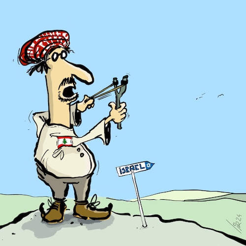 Cartoon: Lebanon end of ceasefire (medium) by siralha tagged lebanon,ceasefire,israel,war,hezbollah