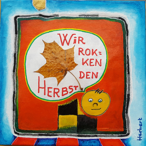 Cartoon: Wir rocken den Herbst (medium) by HerAn-Gruppe tagged herbst,rocken,herbstlaub,hemdsärmel,smiley