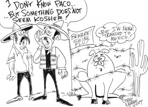 Cartoon: Swine Flu (medium) by Steve Nyman tagged swine,flu