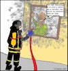 Cartoon: Entwarnung... (small) by SMK tagged feuerwehrmann,redaktion,rauchende,köpfe,job,gesellschaft,schriftleitung,brand,qualm,nebel