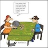 Cartoon: Die Wahrsagerin 1 (small) by Kritzelschelm tagged wahrsagerin,scharlatenie,existenzzweifel,skepsis,scheinreligion,mann,frau,esoterik,gesellschaft,gauklerin,rummelplatz,zirkus,katze,tarot