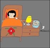 Cartoon: Nachts... (small) by Kritzelschelm tagged gehirn,nacht,schlafen,psychologie