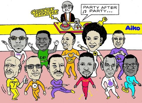 Cartoon: 2021 to 6 EC Bash (medium) by Aiko tagged president,uganda,elections