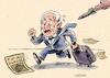 Cartoon: Runaway (small) by Ahmad Qaddura tagged netanyahu