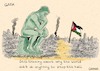 Cartoon: Still thinking about.... (small) by Ahmad Qaddura tagged gaza
