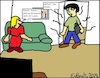 Cartoon: Hier stinkts... (small) by Kritzelchaot tagged geruch,gestank,mann,frau,ehe