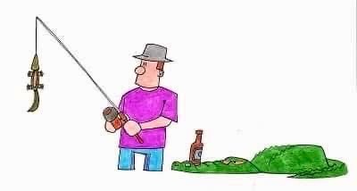 Cartoon: Big Mistake (medium) by Xisto Ventura tagged fishing