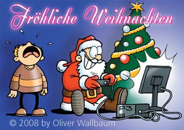 Cartoon: Fröhliche Weihnachten (medium) by Rovey tagged weihnachten,xmas,weihnachtsmann,santa,claus,kinder,bescherung,geschenke