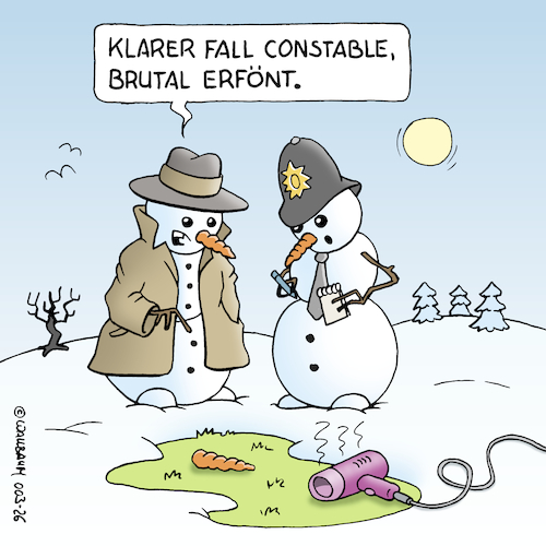 Cartoon: Killed Snowman (medium) by Rovey tagged schneemann,snowman,polizei,inspektor,kommissar,kriminalkommissar,scotland,yard,winter,schnee,kälte,tod,mord,krimi,kriminalfall,tatort,polizisten,mordermittlung,untersuchung,investigation,schmelzen,fön,karotten,winterwonderland,cartoon,illustration,handgemacht,humanmade,handmade,art,lustig,humor,zeichnung,handdrawn,handgezeichnet,noai,humanart,schneemann,snowman,polizei,inspektor,kommissar,kriminalkommissar,scotland,yard,winter,schnee,kälte,tod,mord,krimi,kriminalfall,tatort,polizisten,mordermittlung,untersuchung,investigation,schmelzen,fön,karotten,winterwonderland,cartoon,illustration,handgemacht,humanmade,handmade,art,lustig,humor,zeichnung,handdrawn,handgezeichnet,noai,humanart