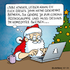 Cartoon: Weihnachtsmann im Homeoffice (small) by Rovey tagged weihnachtsmann,santa,claus,homeoffice,risikogruppe,corona,covid,19,weihnachten,weihnachtsfest,2020,geschenke,laptop,schreiben,email,cartoon,wallbaum