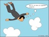 Cartoon: Vergesslichkeit... (small) by Kritzelklops tagged verhängnis,vergesslichkeit,absturz,mann,psychologie,unfall
