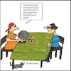 Cartoon: Die Wahrsagerin 1 (small) by Moppel tagged wahrsagerin,scharlatenie,existenzzweifel,skepsis,scheinreligion,mann,frau,esoterik,gesellschaft,gauklerin,rummelplatz,zirkus,katze,tarot