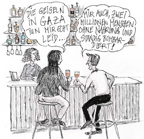 Cartoon: Geiseln (medium) by Don-al-dente tagged geiseln,gaza,israel,hamas