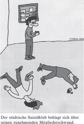Cartoon: Mitgliederschwund... (medium) by Stiftquäler78 tagged suizidklub,siuizid,selbstmord,gesellschaft,depressionen,melancholie,horror,grausen,mitgliederschwund,verein