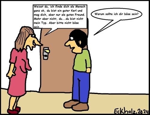 Cartoon: Das Geständnis... (medium) by Kritzelhonk tagged geständnis,frau,mann,hässlich,gesellschaft