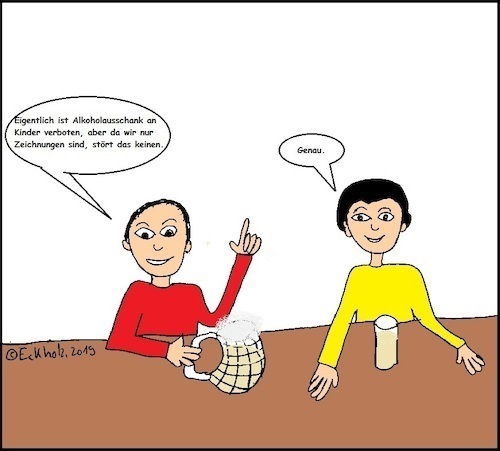 Cartoon: Eigentlich... (medium) by Kritzelhonk tagged eigentlich,kinder,alkohol,cartoon,kneipe,bar,jugendschutz,gesetze