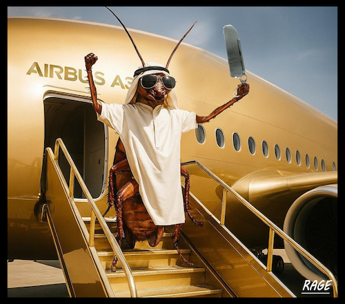 Cartoon: MBS Returns to the U.S. (medium) by JimElliot51 tagged political