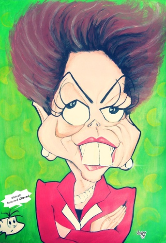 Cartoon: DILMA ROUSSEFF (medium) by venescaitano tagged brazil,caricature,venes