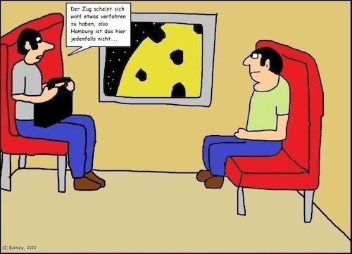 Cartoon: Verfahren... (medium) by SK1978 tagged verfahren,mond,reisen,zugfahrt,männer,gesellschaft,unterwegs,irrfahrt,nonsens,quatsch