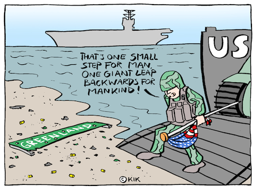 Cartoon: Grönland (medium) by Kik tagged grönland,greenland,usa,washington,trump,invasion,krieg,armstrong,moon