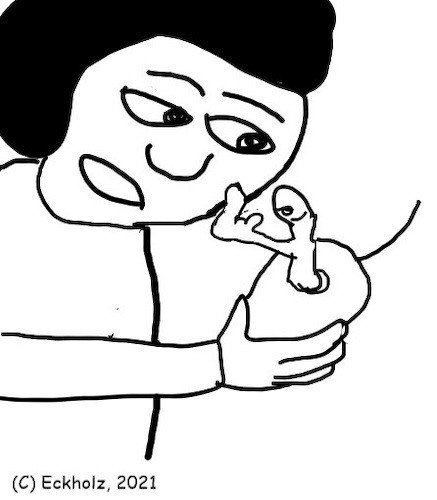 Cartoon: Ohne Worte (medium) by Mr Speck tagged apfel,wurm,riesenwurm,frucht,obst,fäule,frechheit,stinkefinger,mann