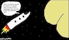 Cartoon: Baxter... (small) by Mr Speck tagged baxter,rakete,raumfahrt,verirrt,weltraum,universum,houston