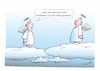 Cartoon: Auf der Cloud... (small) by Bernd Eisert tagged wolke,cloud,engel,ki,roboter,abgeschoben