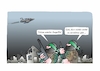 Cartoon: Zerstörtes Land... (small) by Bernd Eisert tagged angriff,krieg,soldaten,zerstörung,vernichtung,kampfjet