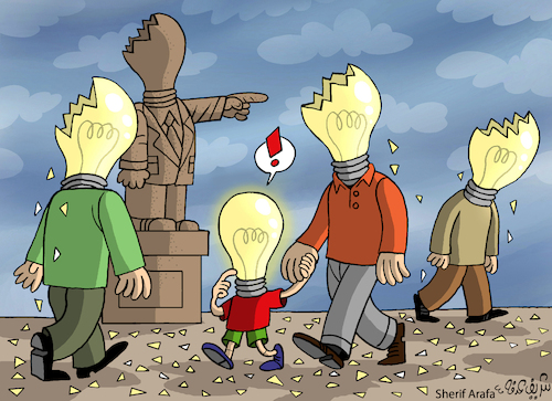 Cartoon: Future generation (medium) by Sherif Arafa tagged future,generation