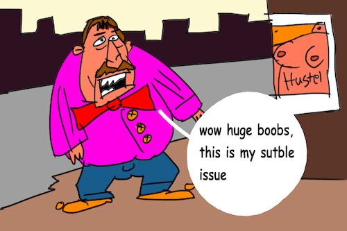 Cartoon: bogges man (medium) by MUSAWI tagged cartoon