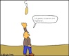 Cartoon: Unerreichbarkeit... (small) by Klops tagged unerreichbarkeit,wurst,hoch,strecken,resignation,aufgeben,mann,gesellschaft