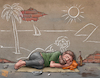 Cartoon: Happy Man (small) by Cyberwolf tagged social,issues,dream,and,reality,street,life,homeless,sleeping,barefoot