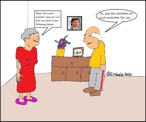 Cartoon: Geheimnis... (medium) by Kritzelpsycho tagged karel,gott,sänger,promi,musiker,familie,ehe,bild