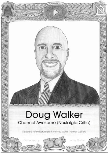 Cartoon: Doug Walker - Nostalgia Critic (medium) by Grettoonist tagged portrait,youtube,internet,youtubers